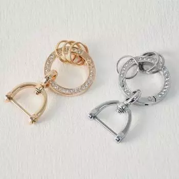 Высококачественный автомобильный брелок с бриллиантами, металлическим стременем и подвеской в виде пружинного кольца Bag with Screwdriver