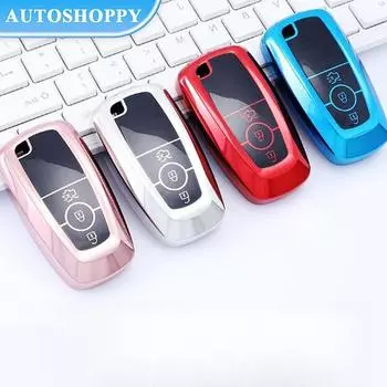 Высококачественный автомобильный пульт дистанционного управления из ТПУ с 3 кнопками, чехол для ключей для Ford Edge Fusion Mustang Explorer F150 F250 F350 Ecosport, защитные аксессуары красный