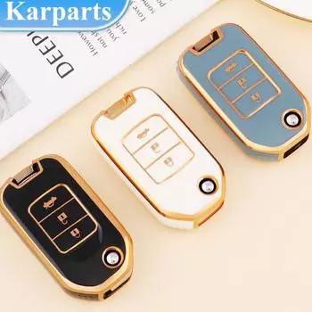 Высококачественный автомобильный складной чехол для ключей из ТПУ, чехол-держатель, протектор для Honda Accord Civic CR-V HR-V HRV Crider Jade Odyssey красный