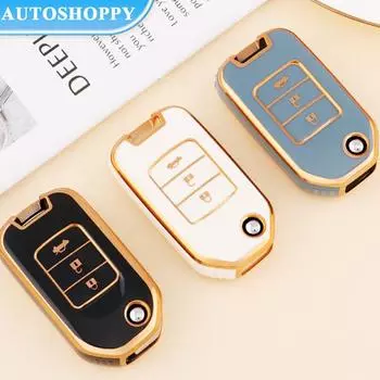 Высококачественный автомобильный складной чехол для ключей из ТПУ, чехол-держатель, протектор для Honda Accord Civic CR-V HR-V HRV Crider Jade Odyssey красный