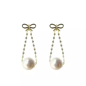 Высококачественный бант с жемчужной кисточкой, длинные серьги, текстура для женских летних сережек, легкие и роскошные