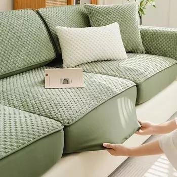 Высококачественный бархатный чехол для дивана в кремовом стиле с изображением золотой черепахи, осенне-зимний пылезащитный чехол для диванного полотенца, плюшевая подушка с защитой от царапин 35*70cm