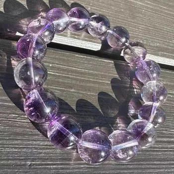 Высококачественный браслет из натуральных фиолетовых кристаллов для волос super seven crystal 12 мм + браслет из натуральных фиолетовых кристаллов для волос purple super seven crystal 12mm светло-фиолетовый