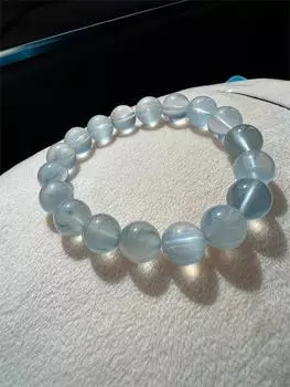 Высококачественный браслет из радуги кролика с рутиловым кварцем и кварцевым волокном натурального цвета с кристаллами из кроличьей шерсти 14mm