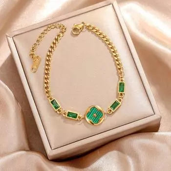 Высококачественный браслет из титановой стали с четырьмя листочками клевера, ниша, легкая роскошь, изысканный и универсальный браслет из титановой стали белый