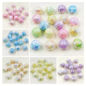 Высококачественный браслет-ожерелье с УФ-излучением 16 мм, радужные тыквенные бусины, аксессуары ручной работы, 10 шт., материалы для изготовления, облачный туман фиолетовый