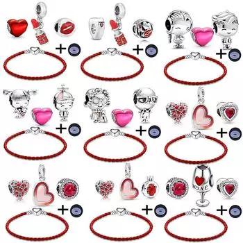 Высококачественный браслет-подвеска для женщин с хрустальными бусинами, модные простые браслеты, ювелирные изделия на день Святого Валентина, подарок 16cm