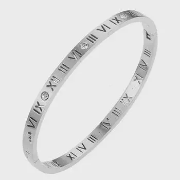 Высококачественный браслет Roman Jingle из титановой стали для девочек - с бриллиантами, не выцветает
