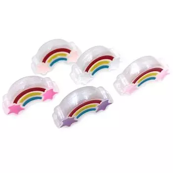 Высококачественный браслет с маркировкой, светящиеся радужные акриловые ювелирные аксессуары, легкие капли масла, 5 шт., свободные бусины, модные для ожерелья фиолетовый