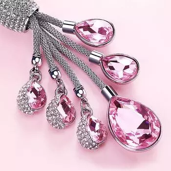 Высококачественный брелок для ключей в виде подковы из бриллиантов для женщин, подходит для подвески на веревке