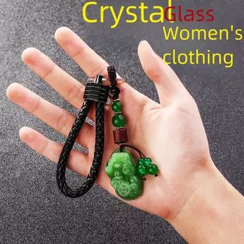 Высококачественный брелок Pixiu с имитацией аметиста, бусинами из красного песчаника и бесплатной подвеской на шнурке.