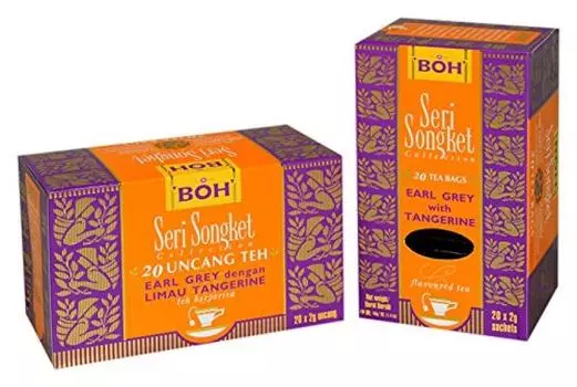 Высококачественный чай Cameron Highlands Earl Grey Tangerine в пакетиках Earl Grey с BOH Beauty (1 коробка/20 мандаринов)