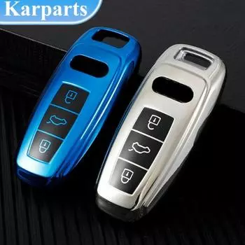 Высококачественный чехол для дистанционного ключа из ТПУ для A6 A7 A8 E-tron C8 D5 Q7 Q8 2018 2019, защитный держатель, аксессуары для брелоков красный