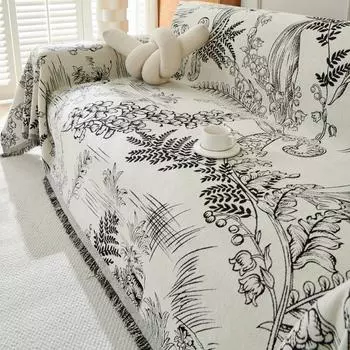 Высококачественный чехол для дивана из шенилла Four Seasons, универсальный, однотонный, двухсторонний, высококачественный, приятная на ощупь ткань, трансграничная популярная 180x130