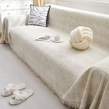 Высококачественный чехол для дивана из шенилла Four Seasons, универсальная однотонная высококачественная ткань, простая подушка 180X130cm 71X51in