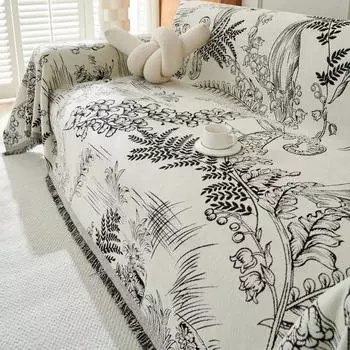 Высококачественный чехол для дивана из шенилла Four Seasons, универсальная пылезащитная противоскользящая высококачественная ткань для подушки дивана в гостиной 180x90cm 1pcs