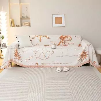 Высококачественный чехол для диванного полотенца, тканевая подушка для дивана, полубархатная подушка в стиле моряка, универсальный противоскользящий чехол Four Seasons, универсальное одеяло 180*130cm серый