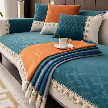 Высококачественный чехол для диванной подушки, универсальное универсальное полотенце с защитой от кошек, нескользящая универсальная подушка из синели из розового дерева 70*70