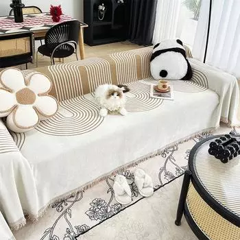 Высококачественный чехол для диванных полотенец из синели, чехол для подушки, одеяло, универсальный универсальный чехол 110*110cm