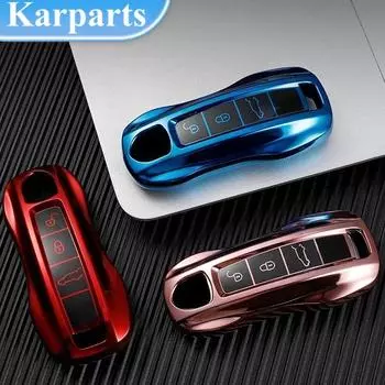 Высококачественный чехол для ключей из ТПУ для Porsche Panamera Cayenne 971 911 9YA Macan Boxster, дистанционная защита без ключа красный