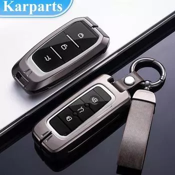 Высококачественный чехол для ключей от машины для Qoros 5 Suv 3 для Qoros 2021 Qoros 7, цинковый сплав, 3 кнопки, автодержатель, дистанционный чехол A Style чёрный