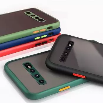 Высококачественный чехол для Samsung Galaxy S10 S10E S8 S9 S10 S20 S21 FE S22 Note 8 9 10 20 Plus Cover Skin Feel Full Protection Case Samsung S10 чёрный