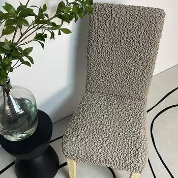 Высококачественный чехол на стул для обеденного стола, сиденье из полиэстера-сирсакера, кремовый стул «Виндзор», универсальная эластичность для всех сезонов general purpose серый