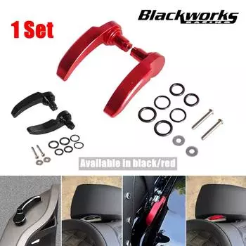 Высококачественный черный комплект защелок для седельной сумки из 2 предметов для мотоцикла Harley Davidson Electra Glide, Street Glide, Road King 14-21 из алюминия чёрный