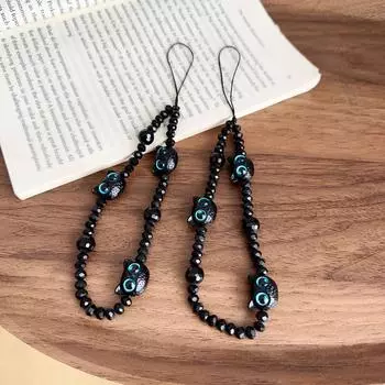 Высококачественный черный кот CCD камера брелок мобильный телефон чехол шнурок подвеска 010