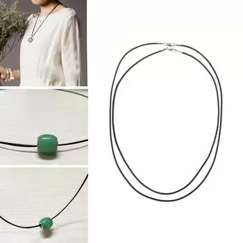 Высококачественный черный шелковый кожаный шнур, ожерелье, веревка с застежкой в виде когтя омара B