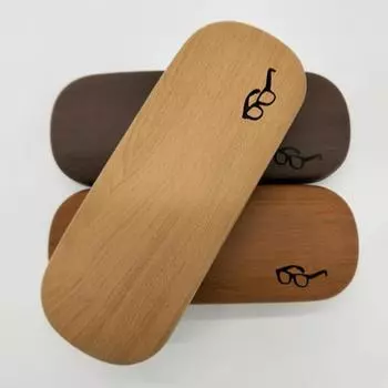 Высококачественный держатель для очков из дерева, металлический футляр для очков для чтения для мужчин и женщин, футляр для очков из искусственной кожи кофейный