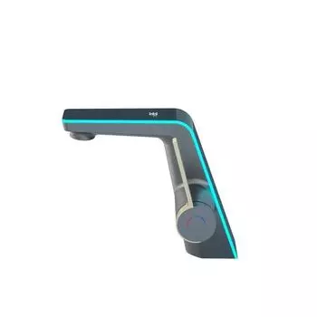 Высококачественный дисплей температуры для раковины, светодиодный кран со светодиодной подсветкой, 2 режима, распылитель горячей и холодной воды, смеситель для раковины, одно отверстие для ванной комнаты серебряный