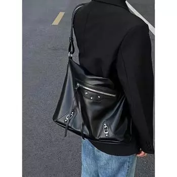 Высококачественный дизайн, модная женская сумка, универсальная, вместительная сумка-тоут, сумка на одно плечо для поездок на работу, большая сумка через плечо чёрный