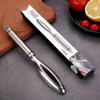 Высококачественный двухрядный рубанок из нержавеющей стали для снятия чешуи с рыбы вручную. аксессуары для кухни