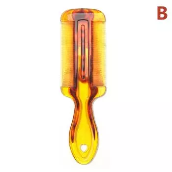 Высококачественный двухсторонний гребень от вшей с ручкой, мелкий зуб, гребень для удаления блох, удаление перхоти для инструментов для укладки