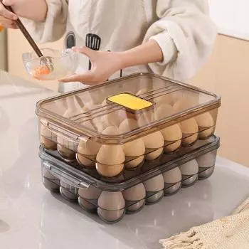Высококачественный холодильник, ящик для хранения яиц, кухонный холодильник, бытовой ящик для хранения консервированных пельменей, пластиковый ящик для хранения дубильная кора