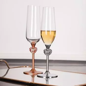 Высококачественный хрустальный бокал для шампанского, золотистая стеклянная посуда Love Bubble, свадебный бокал для сладкого вина, свадебный подарок, бокалы для коктейлей, барная посуда