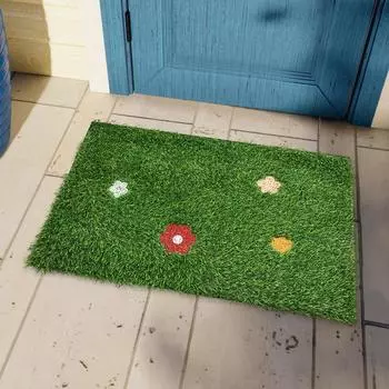 Высококачественный искусственный газон - мягкий, реалистичный и прочный синтетический газон с дренажными отверстиями и резиновой подложкой, подходящий 40cmx60cm