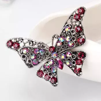 Высококачественный изысканный сплав корсаж креативная изысканная брошь-бабочка со стразами аксессуары для одежды