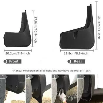 Высококачественный комплект автомобильных брызговиков для Suzuki Vitara 2016-2019, автомобильные аксессуары, передние и задние щитки, крылья с винтами чёрный