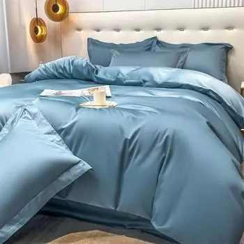 Высококачественный комплект из 4 предметов класса А для беременных и младенцев из синьцзянского длинноволокнистого хлопка, простыня из чистого хлопка, хлопковый пододеяльник, комплект из 3 предметов: наволочка. 48 * 74Cm single pillowcase