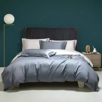 Высококачественный комплект из четырех предметов, тип А, однотонный однотонный длинноволокнистый хлопок плотностью 100, пододеяльник из четырех предметов 1.2m bed sheet 3pcs