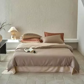 Высококачественный комплект постельного белья из 65% лиоцеллового волокна + 35% хлопка Queen Fresh Natural Plant Пододеяльник с простынями Пододеяльник Наволочка AU Single size 3 pcs