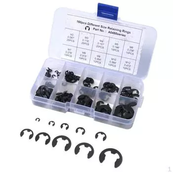 Высококачественный комплект стопорных колец из 160 шт., 9 размеров