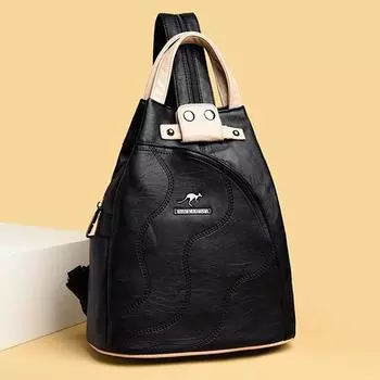 Высококачественный кожаный женский рюкзак с защитой от кражи, дорожный рюкзак, сумка на плечо 30x13x26cm белый