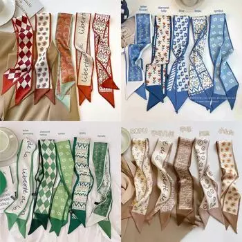 Высококачественный красный остроконечный двухслойный атласный маленький длинный шелковый шарф для волос японский шарф лента для ручек сумка универсальная