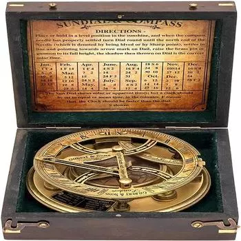 Высококачественный латунный компас Clear Vision ручной работы в коробке из палисандра с диаграммой для путешественников, чтобы набрать правильное солнечное время, идеально