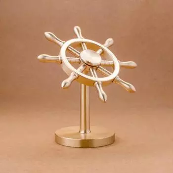 Высококачественный латунный руль, вращающаяся игрушка, настольное украшение, рулевое колесо, штурвал, металлические изделия ручной работы, праздничные подарки