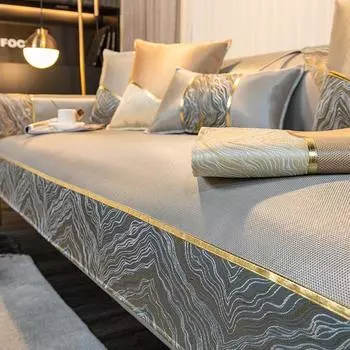 Высококачественный летний летний коврик для дивана, нескользящая подушка, кожаный диван из массива дерева, полностью покрытый тканью 70*70cm