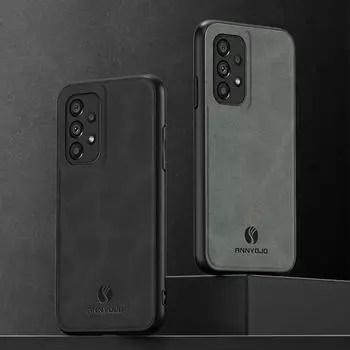 Высококачественный магнитный кожаный чехол из овчины для Samsung Galaxy A53 A72 A13 4G 5G Роскошный мужской деловой чехол в стиле ретро A 53 13 72 A13 4G темно-зеленого